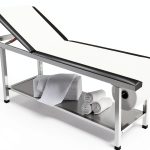 GUAICHENG Medical Exam Table Adjustable Steel Frame Leather-0