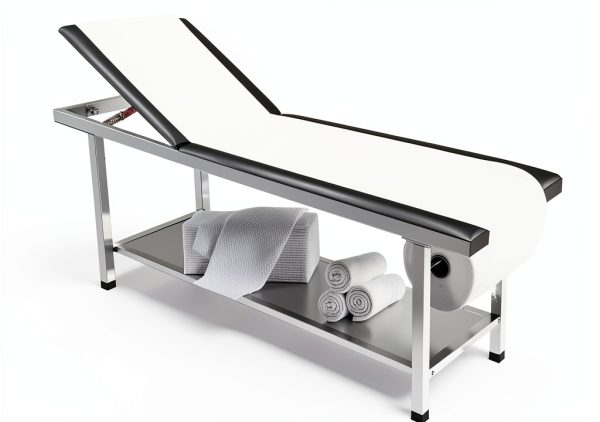 GUAICHENG Medical Exam Table Adjustable Steel Frame Leather-0