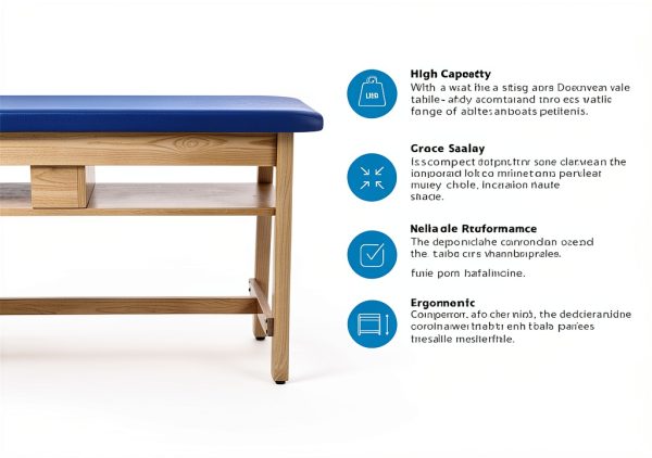 Vivacomfort Medical Exam Table Durable Oak Compact Therapy-2