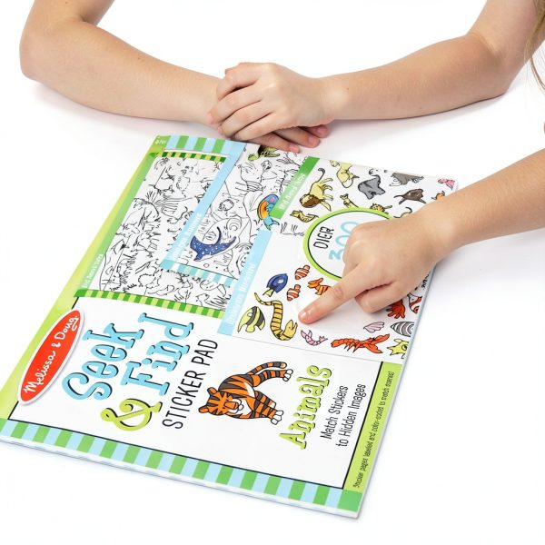 Melissa Doug Animal Sticker Pad Seek Find Kids Activity-6