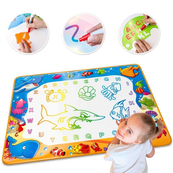 Toyk Water Doodle Mat Ocean Extra Large Kids Drawing Toy-5