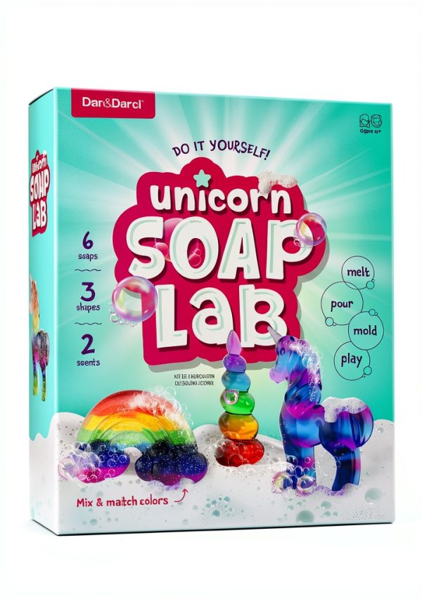 Unicorn Soap Making Kit Dan&Darci Kids Craft Safe Fun-0