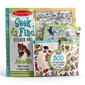 Melissa Doug Animal Sticker Pad Seek Find Kids Activity-0