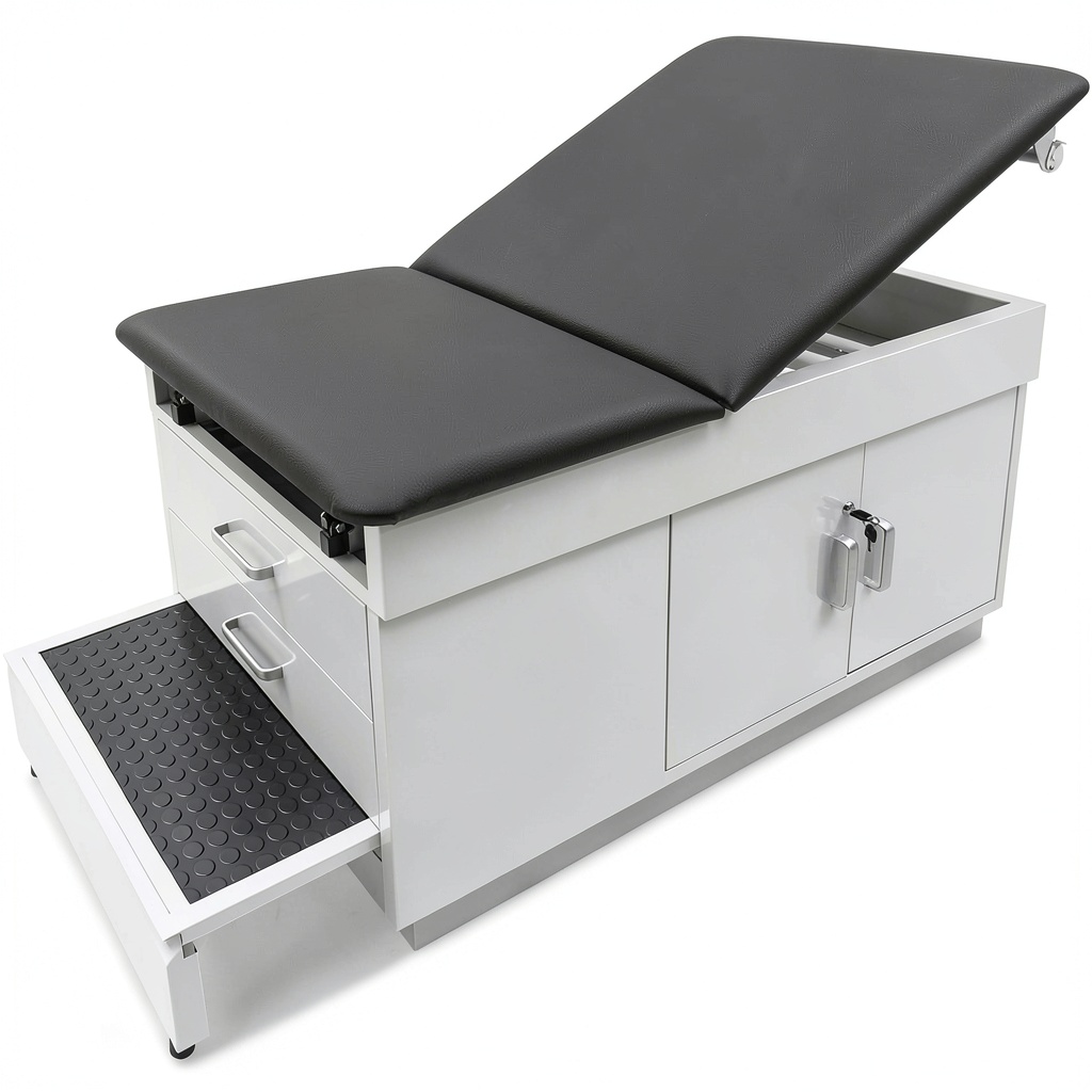 Installing GOTBRAN Medical Exam Table Adjustable Stainless Steel in a clinic setting