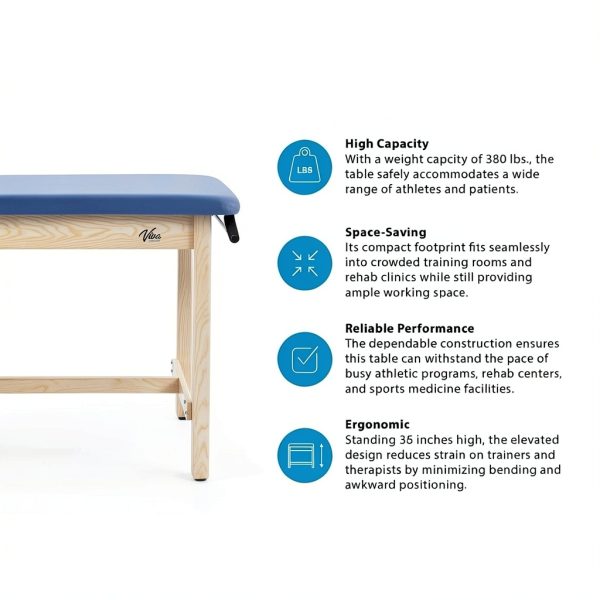 VivaComfort Medical Exam Table Durable Oak Therapy Surface-4