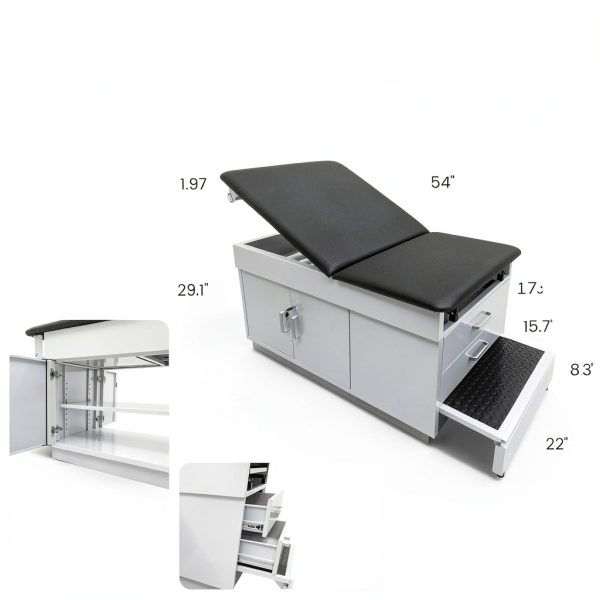 GOTBRAN Medical Exam Table Adjustable Stainless Steel-4