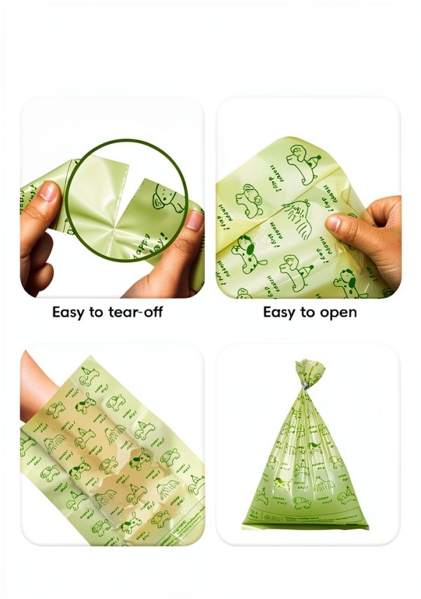 Pikoto Dog Poop Bags 60 Recycled Plastic Leak Proof-3
