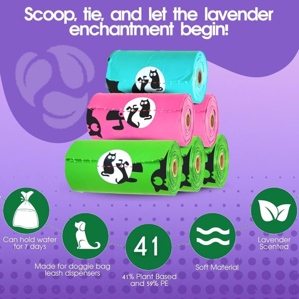 PET N PET Lavender Scented Dog Waste Bags Plant Based-4