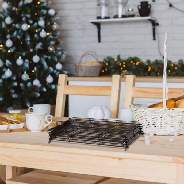 Geesta 4 Tier Cooling Rack Collapsible Black Baking-6