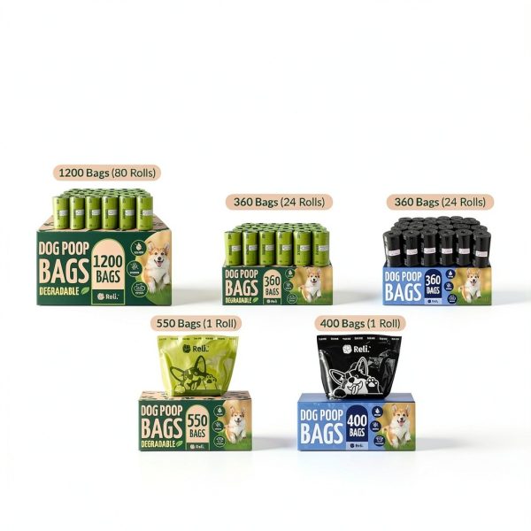 Reli Dog Poop Bags 1200 Count Leak Proof Degradable-6