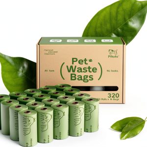 Pikoto Dog Poop Bags 60 Recycled Plastic Leak Proof-0
