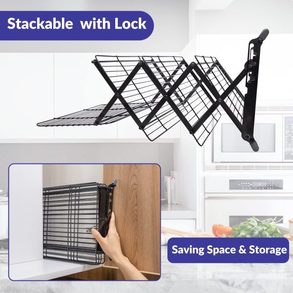 Geesta 4 Tier Cooling Rack Collapsible Black Baking-4