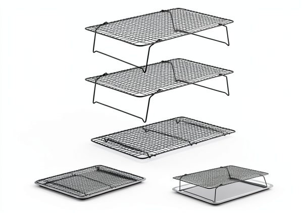 Pleafind Tall Cooling Rack 3P Stainless Steel 16x10 Inch Collapsible-1