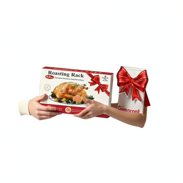 Stainless Steel Roasting Rack Grill Bump Kitchen-3