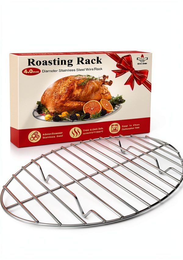 Stainless Steel Roasting Rack Grill Bump Kitchen-0