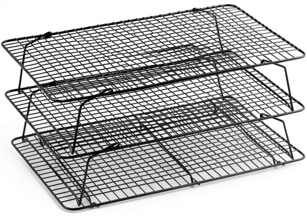 Pleafind Tall Cooling Rack 3P Stainless Steel 16x10 Inch Collapsible-0