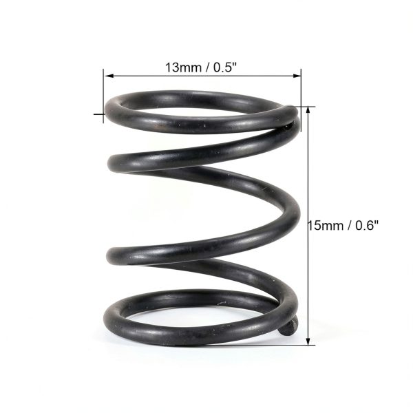 uxcell 13mm OD Compression Spring 1.2mm Wire 15mm Height Steel-1