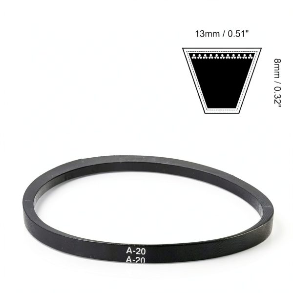 uxcell 4pcs A20/4L220 Classic Wrapped Rubber V-Belt 20" (508mm)-1
