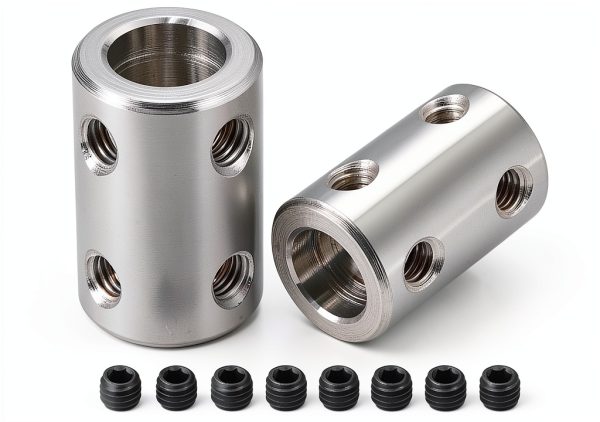 8mm to 8mm Rigid Coupling L22XD14 uxcell Stainless Steel-0