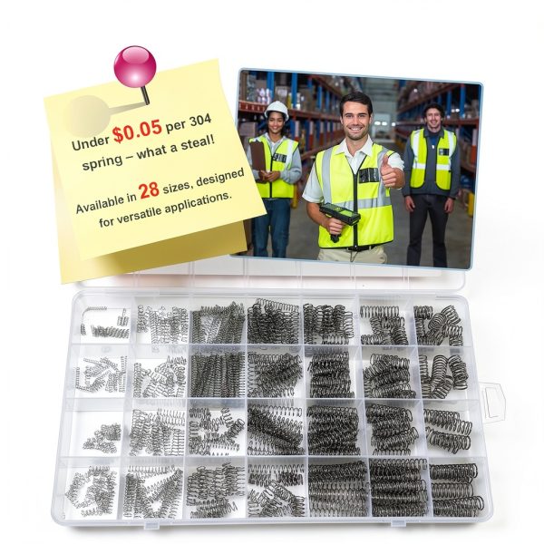 Compression Spring Assortment Kit 390-Piece SciWil 304 Steel Springs-3
