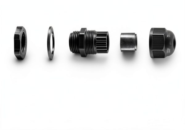 IP68 Nylon Waterproof NPT Cable Glands Kit 48pcs by XHF Black-2